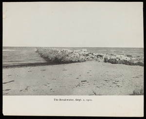 A view of the breakwater from the shore