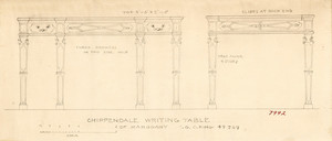 "Chippendale Writing Table of Mahogany"