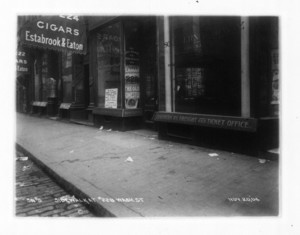 Sidewalk at #228 Washington St., sec.6, Boston, Mass., November 20, 1904