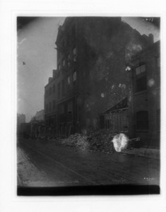 Ash St., near Oak, tearing down Tivoli Hotel