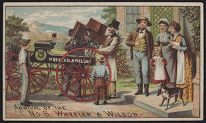 Trade card for the No. 8 Wheeler & Wilson, Wheeler & Wilson Mfg. Co., 594 Washington Street, Boston, Mass., undated