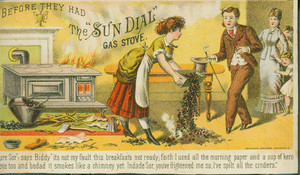 Trade card for The Sun Dial Gas Cooking Stove, Wm. W. Goodwin & Co., Philadelphia, Pennsylvania, 1890s