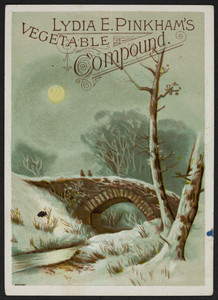 Trade card for Lydia E. Pinkham's Vegetable Compound, Lynn, Mass., undated