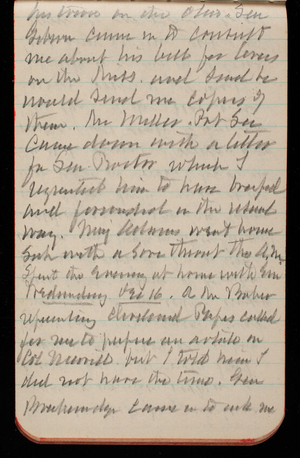 Thomas Lincoln Casey Notebook, October 1891-December 1891, 84, has [illegible] on the Ohio.
