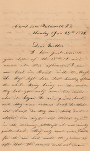 Letter from Daniel H. Spofford to Rachel Spofford, 25 January 1863