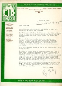 Letter from Ray Gailey to Charles L. Whipple