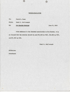 Memorandum from Mark H. McCormack to David A. Rees