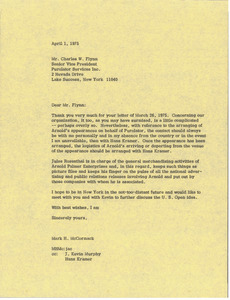 Letter from Mark H. McCormack to Charles W. Flynn