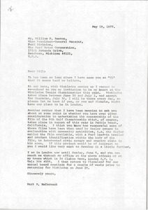 Letter from Mark H. McCormack to William P. Benotn