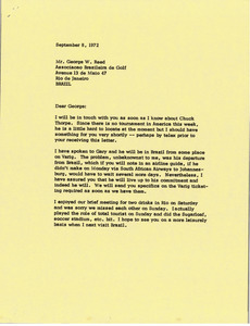 Letter from Mark H. McCormack to George W. Reed