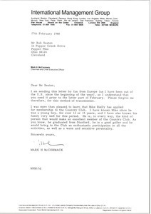 Letter from Mark H. McCormack to Bob Seaton