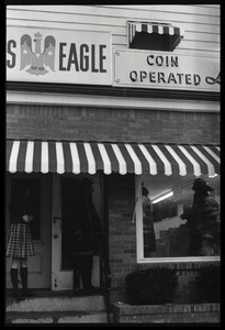 Fire fighters at a laundromat