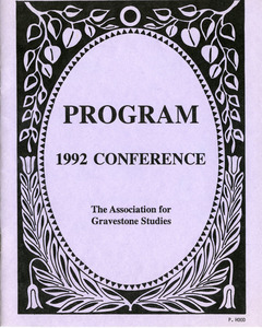 The Association for Gravestone Studies, 15th conference and annual meeting
