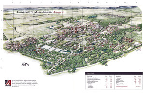 University of Massachusetts at Amherst campus map for guests