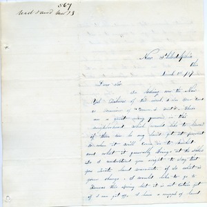 Letter from Josiah Gimlins to Joseph Lyman