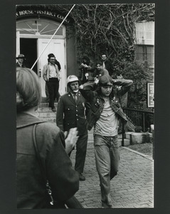 Young man arrested at Vietnam Veterans Against the War demonstration