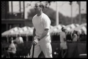 Croquet player walking to the next shot, Newport, R.I.