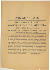 Second meeting of the Equal Rights Convention of Georgia announcement