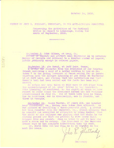 Report of John R. Shillady, Secretary, to the Anti-Lynching Committee