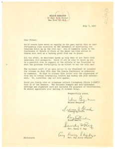 Circular letter from Nelson Bengston to W. E. B. Du Bois