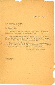 Letter from W. E. B. Du Bois to Elmer Cornbeck