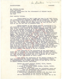 Letter from Godo Remszhardt to William Pickens