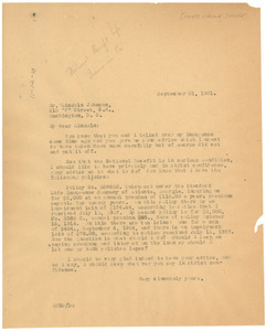 Letter from W. E. B. Du Bois to Henry Lincoln Johnson