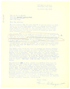 Letter from Edna Glasgow to W. E. B. Du Bois