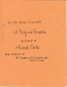 Invitation from National Council of the Arts, Sciences and Profession to W. E. B. Du Bois