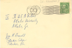 Postcard from H. Kranold to W. E. B. Du Bois