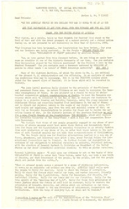Circular letter from Vancouver Council of Social Engineering to W. E. B. Du Bois