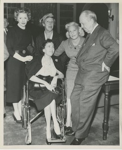 Mr. H. Lawrence Bogert, Jr. with an unidentified woman in a wheelchair