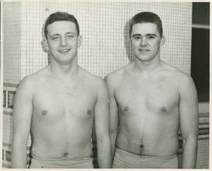 Swimmers Bill Yorzyk and Bruce Hutchinson, c. 1954
