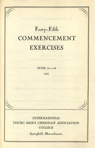 Springfield College Commencement program (1931)