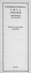 Physical Education Bulletin (1930-1931)