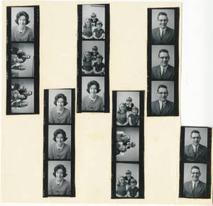 Contact Sheet with Gene Rich and his family