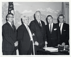 Mayor John Collins with unidentified men