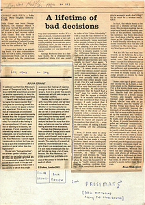 Julia Grant Reviews Nov 13th-26th 1980