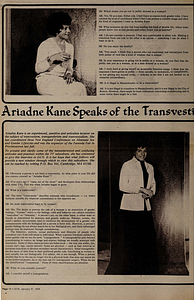 Ariadne Kane Speaks of the Transsexual Experience