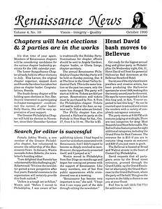 Renaissance News, Vol. 4 No. 10 (October 1990)