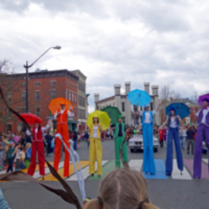 Rainbow Stilt Walkers
