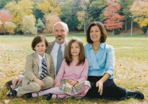 Family portrait in Cunningham Park, Milton