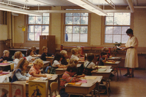 Our son's first grade class at Adams School