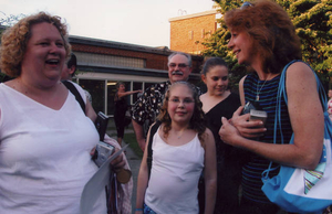 Kelly Conlon at her sister Katelynn's 8th grade graduation from middle school