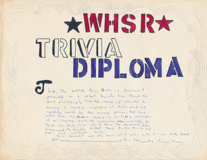 WHSR trivia diploma