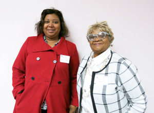 Jannell Pearson-Campbell and Fannie Pearson at the Boston Teachers Union Digitizing Day