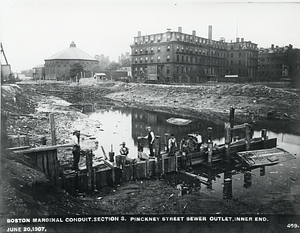 Boston marginal conduit, section 3, Pinckney Street sewer outlet, inner end