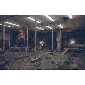 View of a basement under construction.