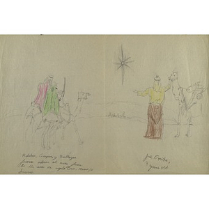 A drawing by Jose (Aponta), for the Three Kings' Day drawing competition.