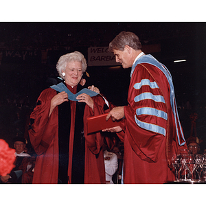 Barbara Bush receives honorary Doctor of Public Service degree